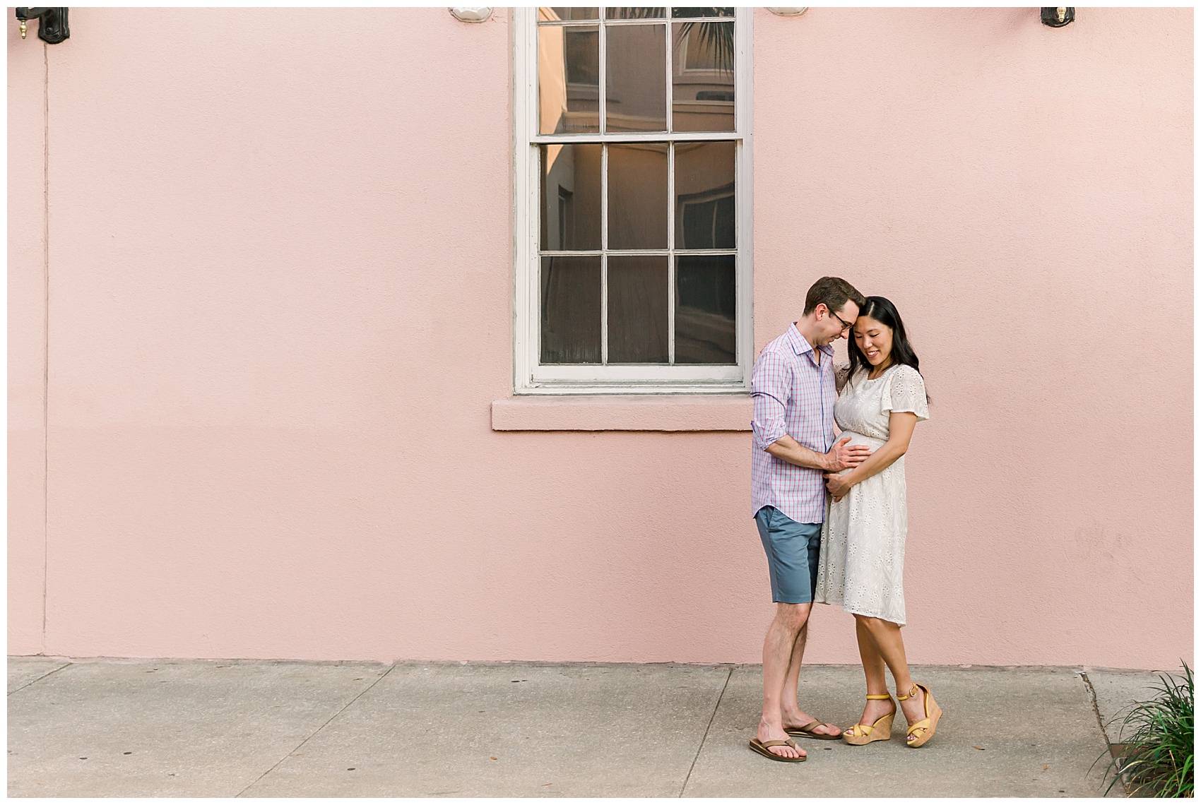 Maternity session in downtown Charleston