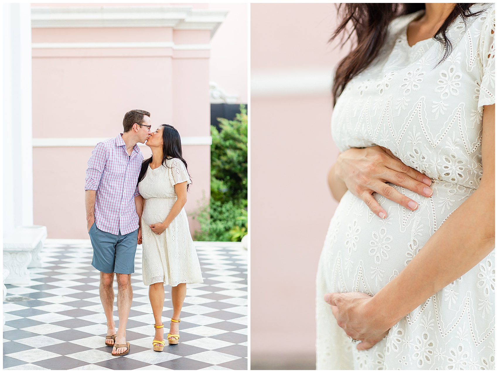 Maternity session in downtown Charleston