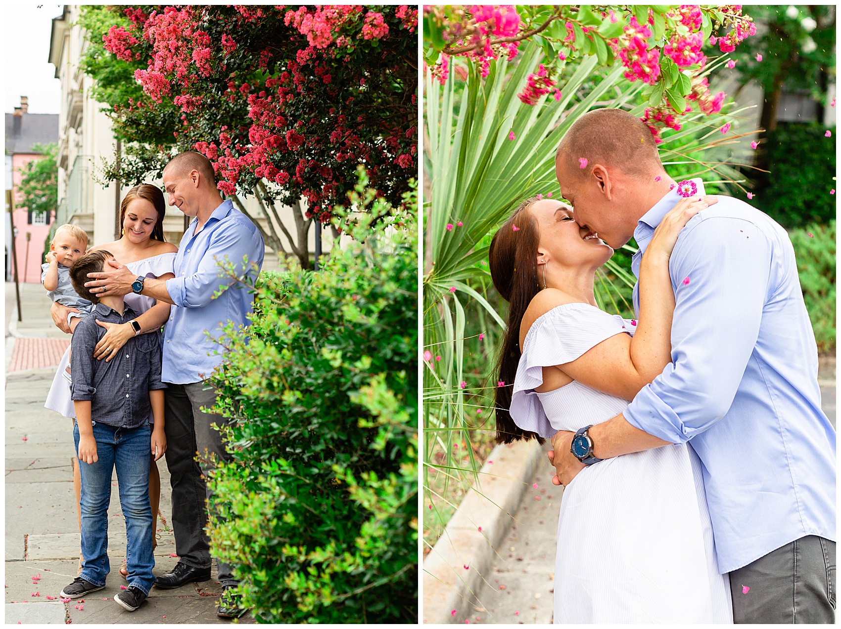 colorful couple photos in downtown charleston