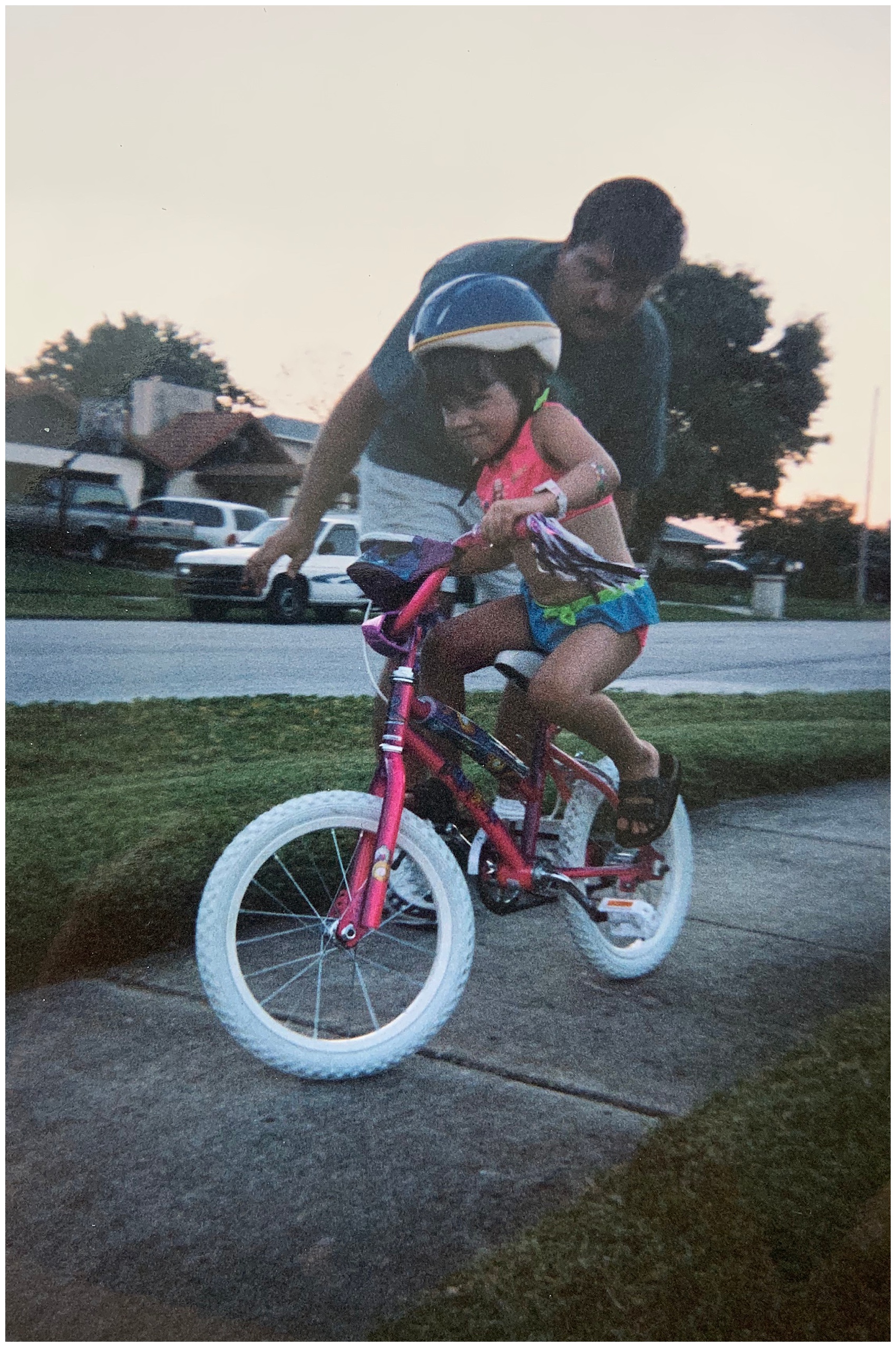 girl riding a bike for the first time