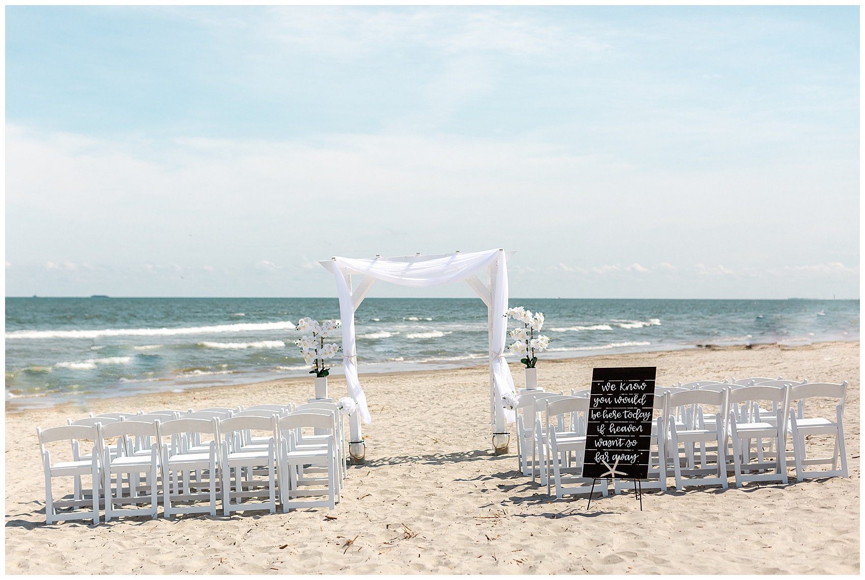 ceremony site in charleston on the beach 