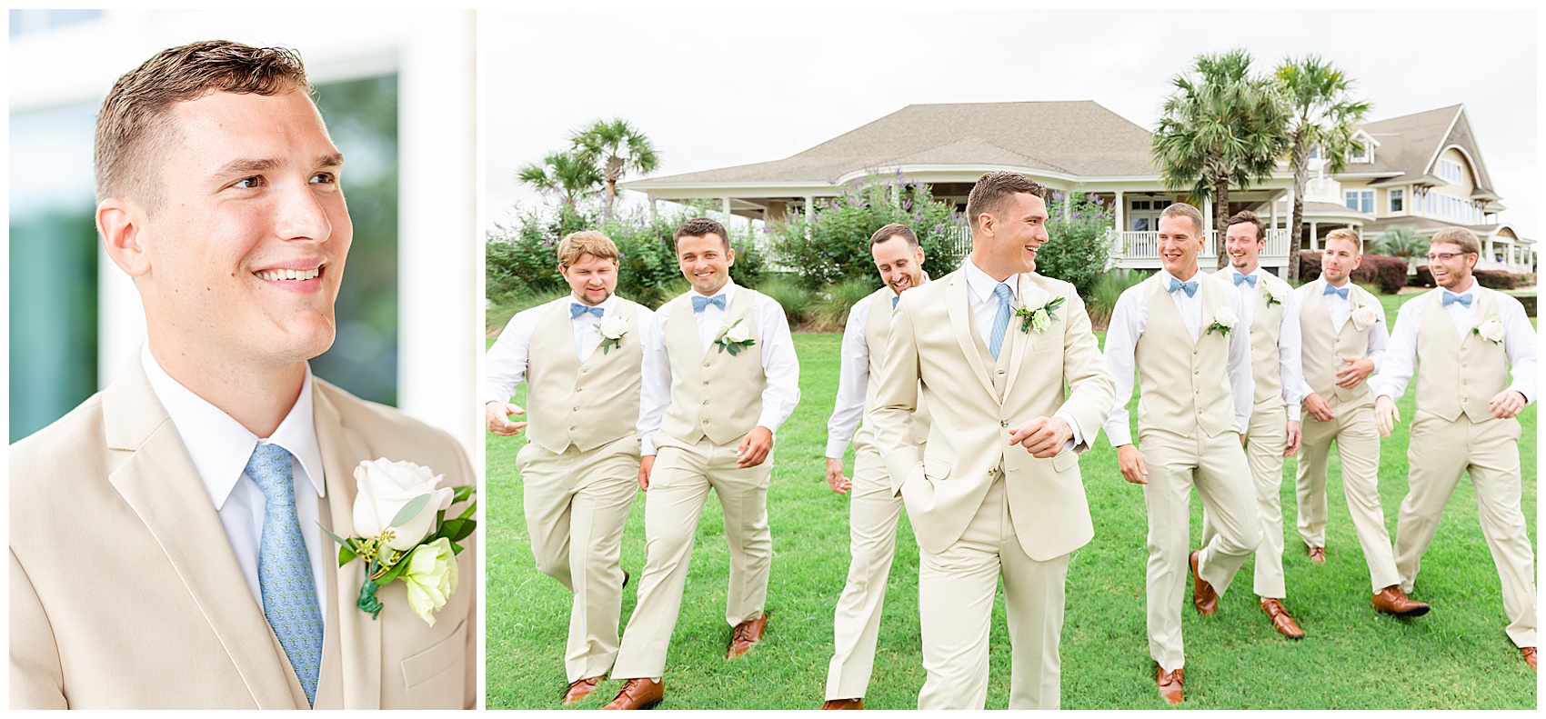 Classic Seabrook Island Wedding groomsmen