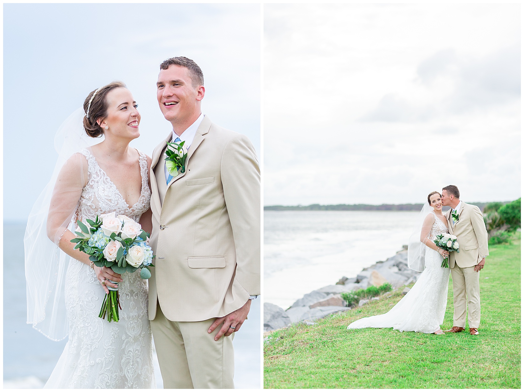 Classic Seabrook Island Wedding bride and groom