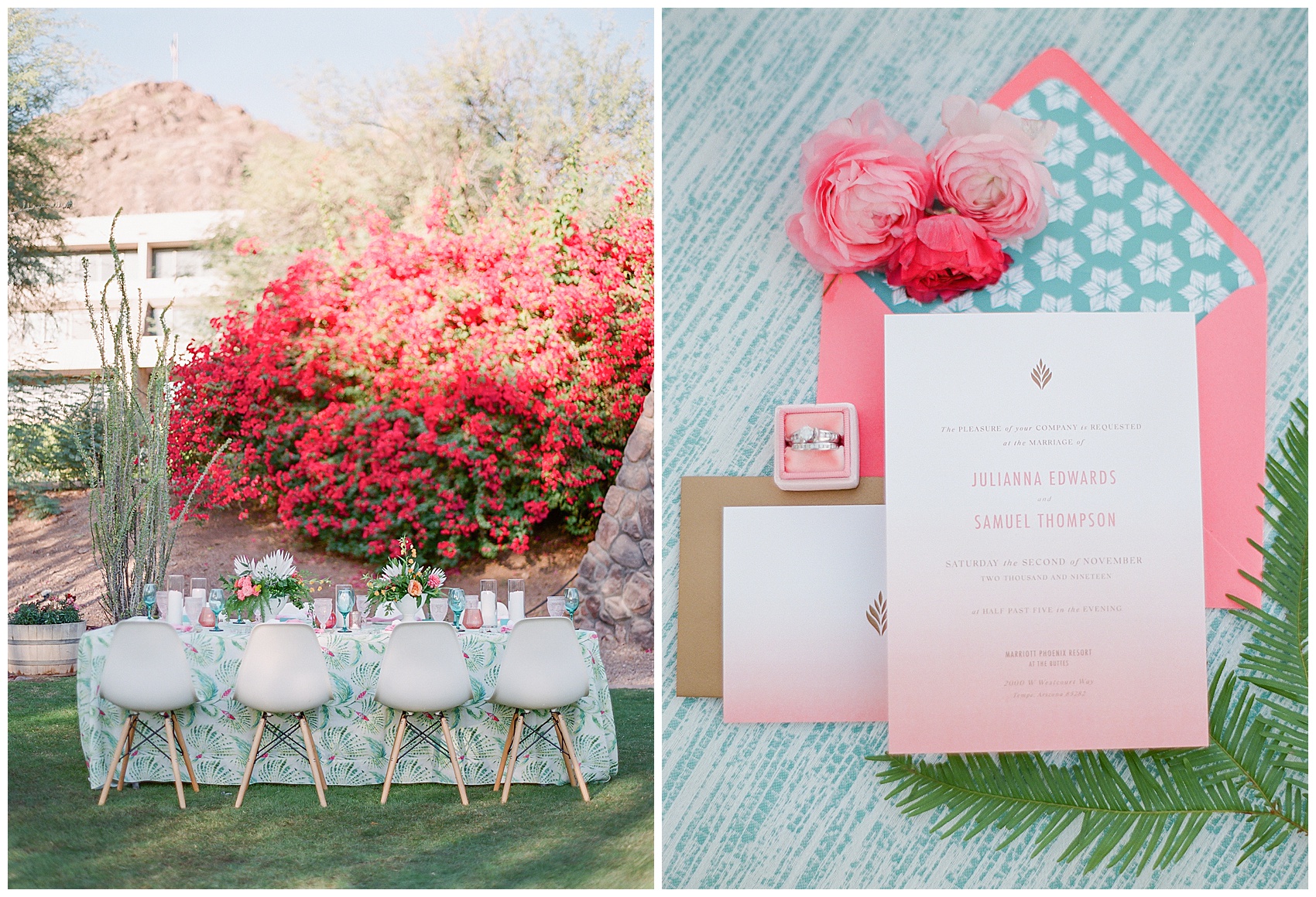 colorful reception and invitation suite in arizona | Charleston wedding photographer | November recap