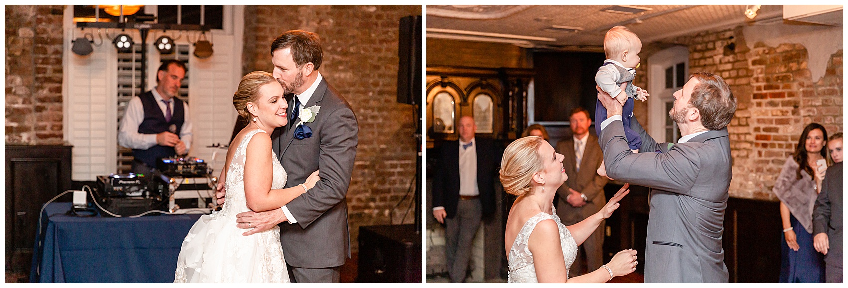 wedding reception at the Historic Rice Mill in downtown Charleston