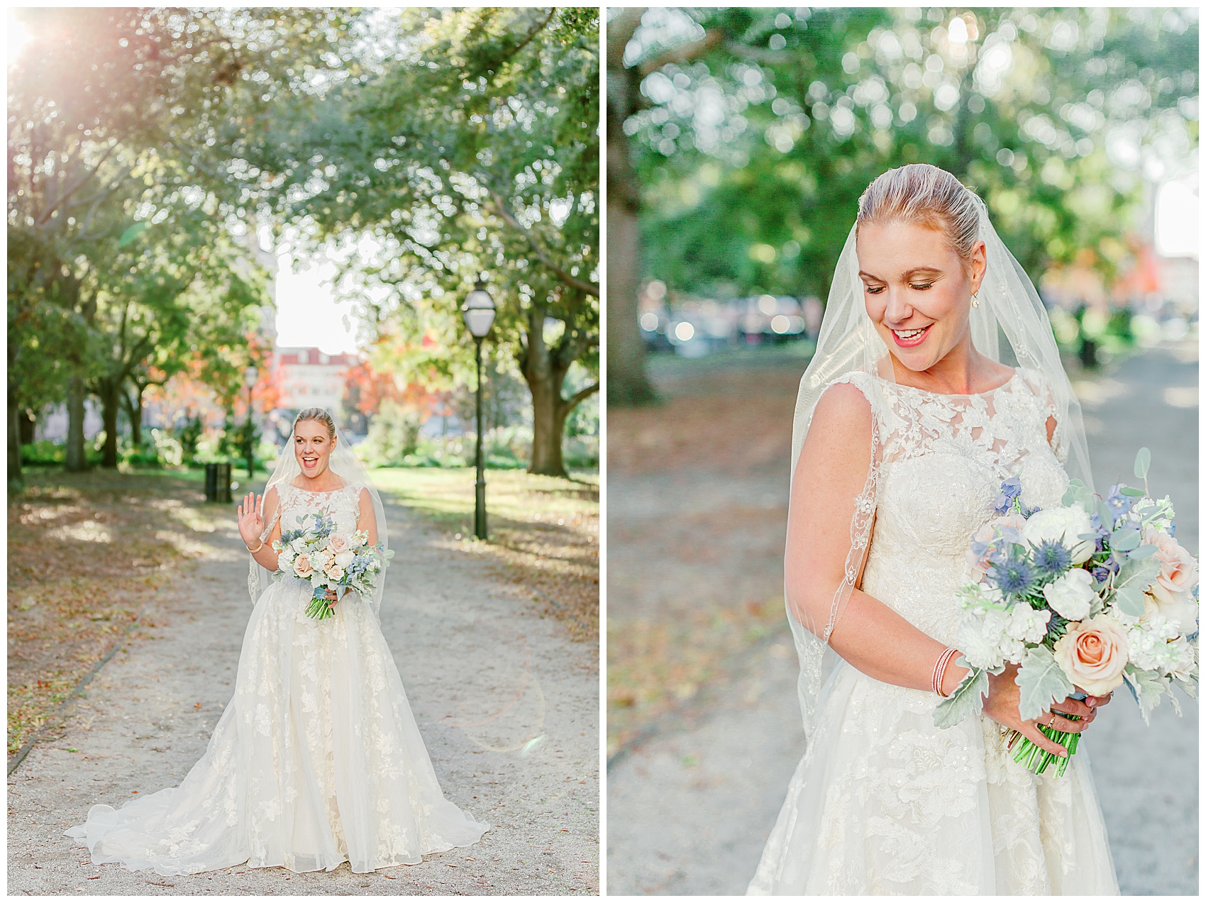 bridal portraits at the Historic Rice Mill in downtown Charleston