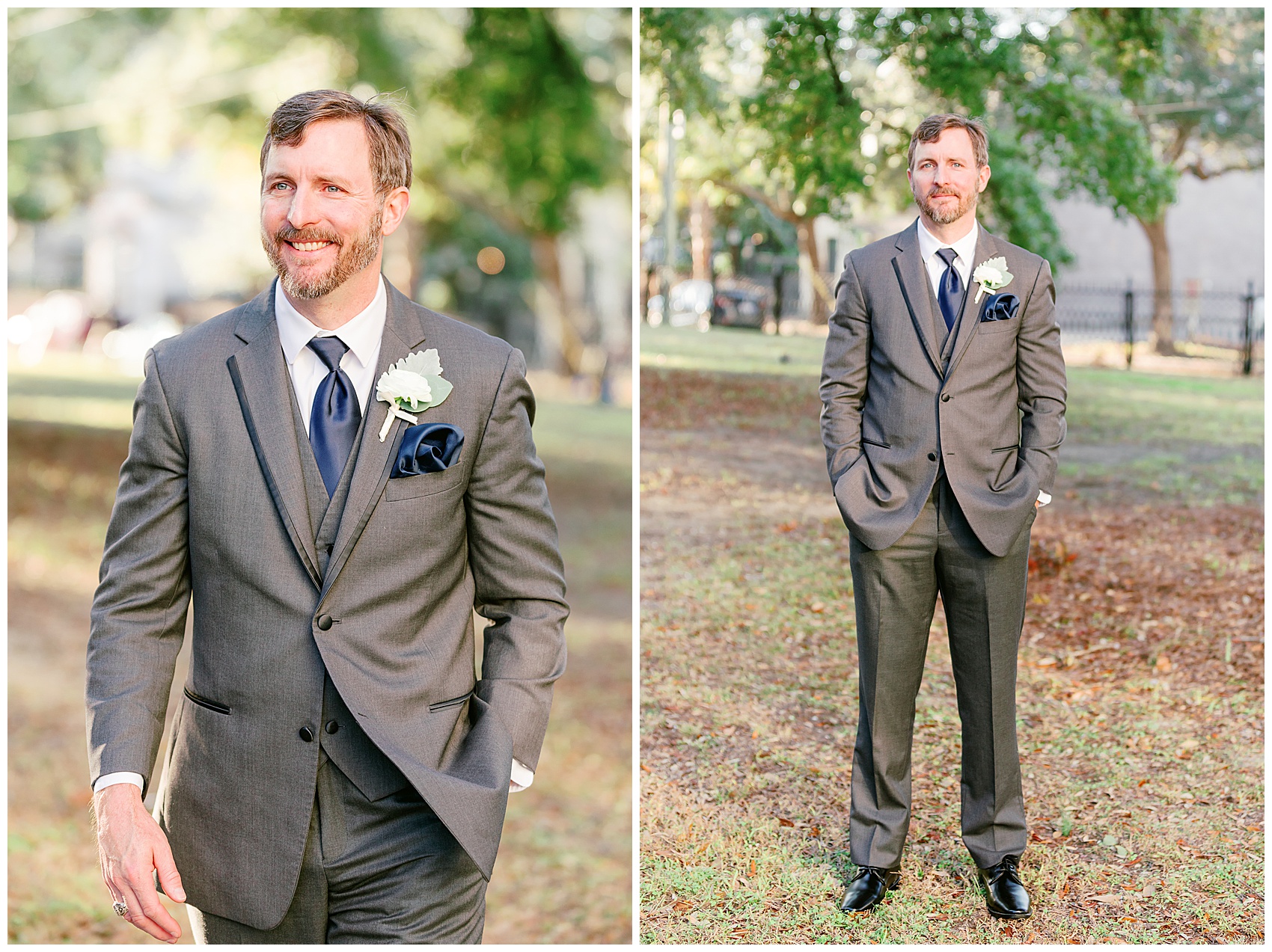 groom portraits at the Historic Rice Mill in downtown Charleston