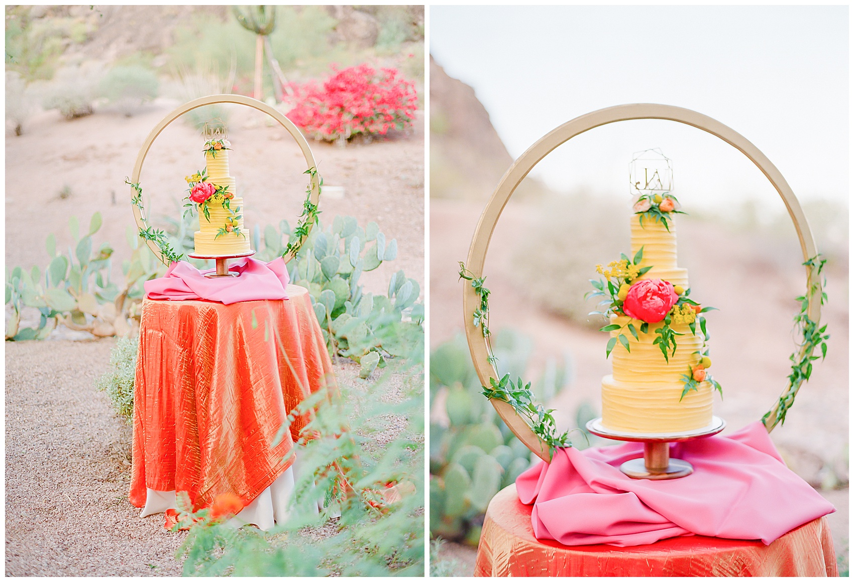 Bright and colorful yellow wedding cake inspiration