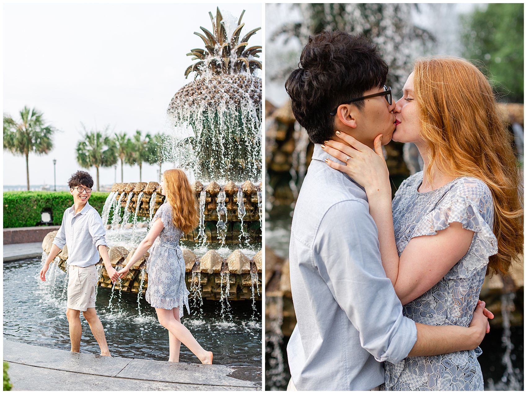 engagement session in Downtown Charleston