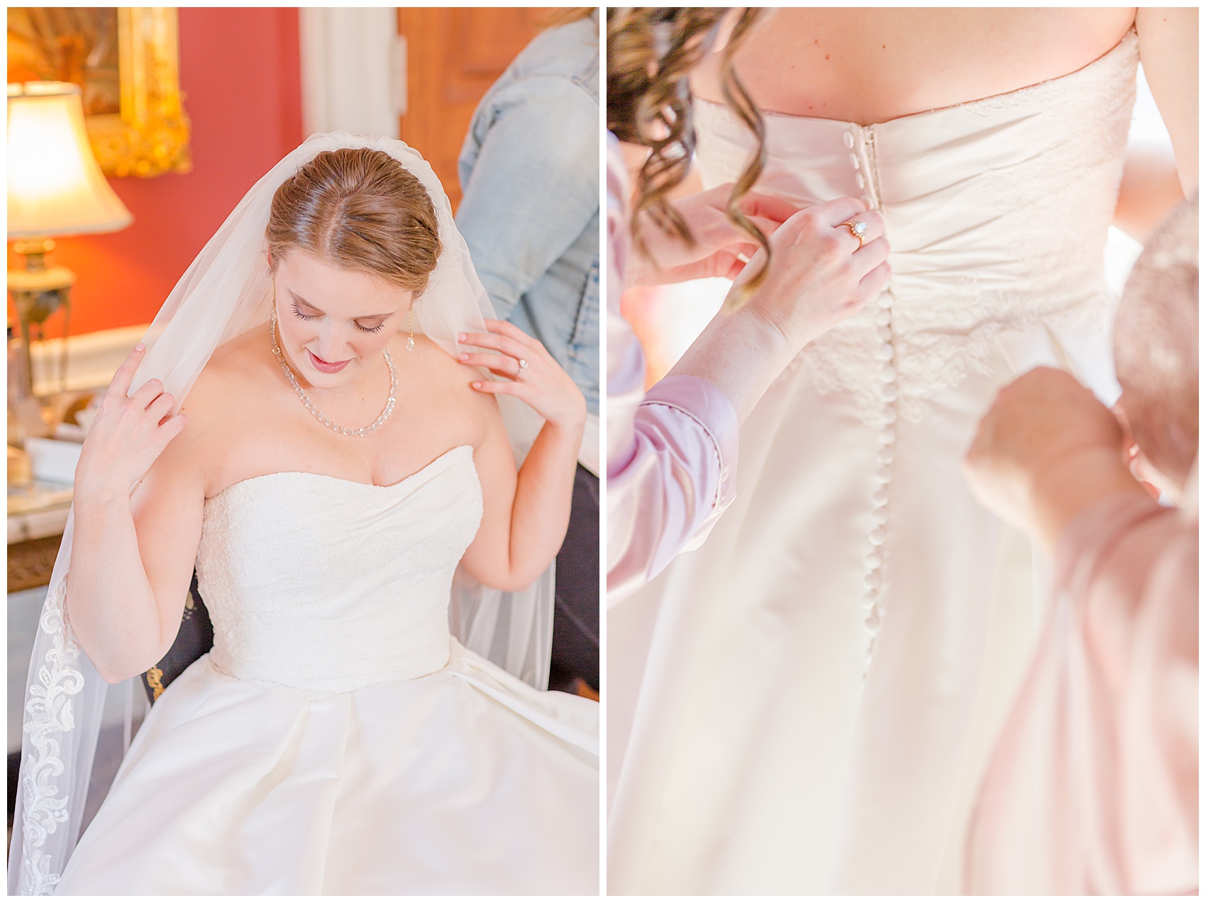 Spring Charleston Wedding at The William Aiken House getting ready