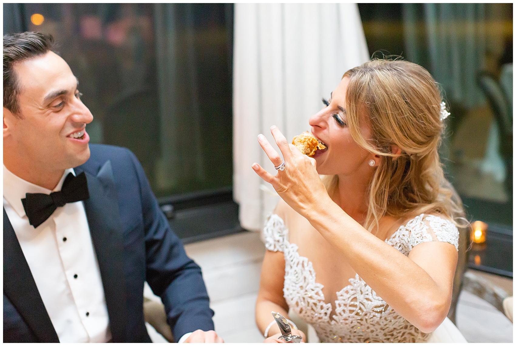 bride eating fried chicken |This is just an example of how I would create the perfect wedding day timeline!
