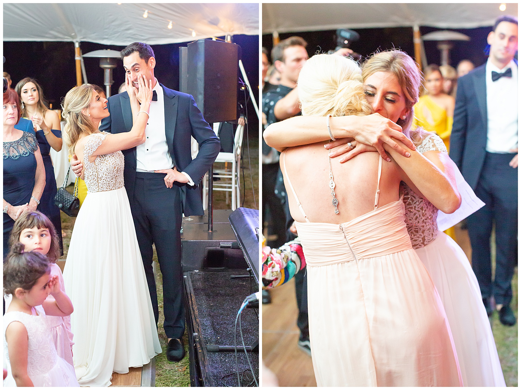 bride and groom at their wedding reception