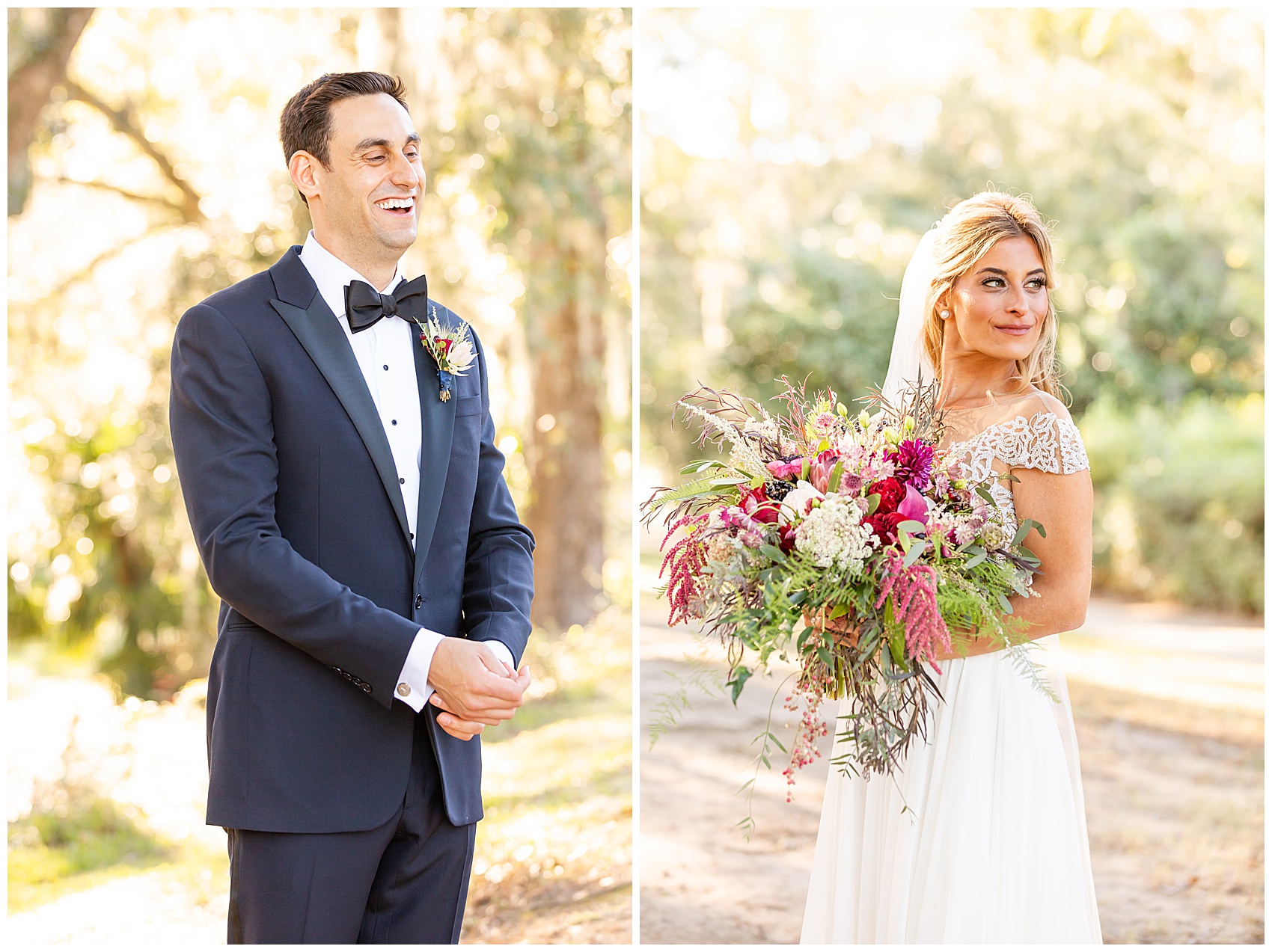 fall wedding at middleton place bride and groom