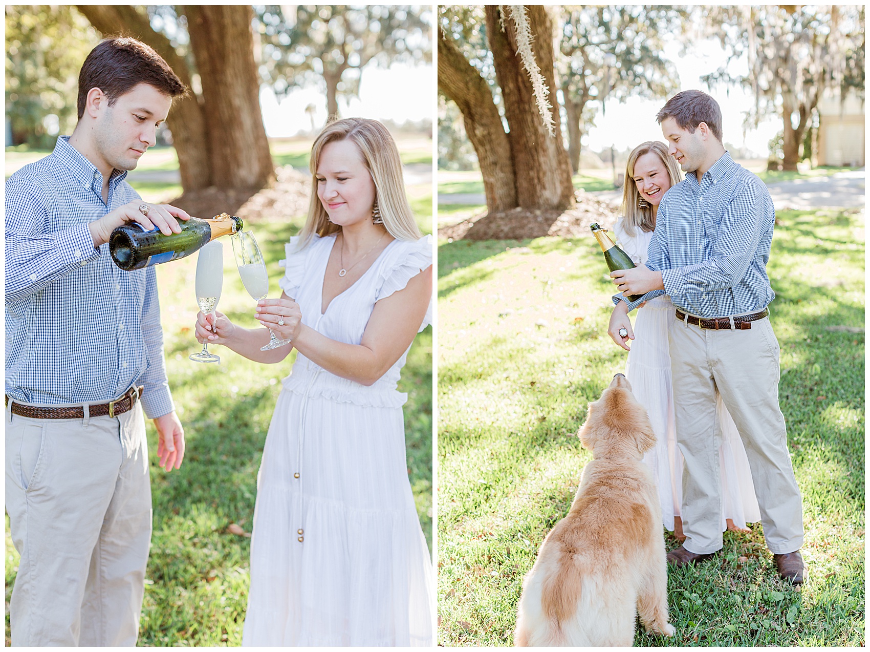 Charleston wedding photographer capturing an engagement session in the lowcountry